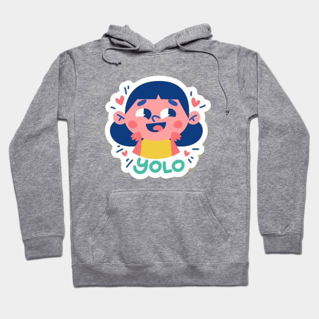 yolo girl Hoodie by This is store